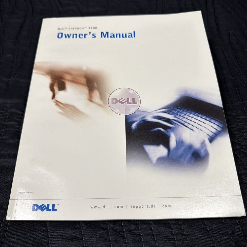 Dell Inspiron 3800 Owner's Manual Model PP07L Original Vintage Laptop Guide